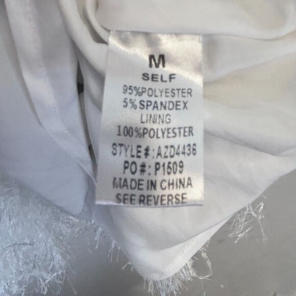 12th Tribe NWT Woman's Disco Fever Silver Fringe Sleeveless Mini Dress Size M - Picture 12 of 15